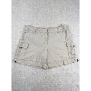 White House Black Market Women's Beige Khaki Cargo Casual Shorts